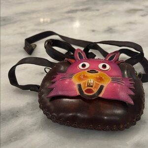 Pink and Brown Animal Face Bag